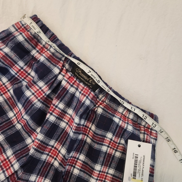 NWT Vermont Flannel Co Pajama Lounge Pants Plaid Red White Blue Small America - Picture 10 of 12